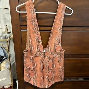 Trendy and Tipsy snake print romper/overalls